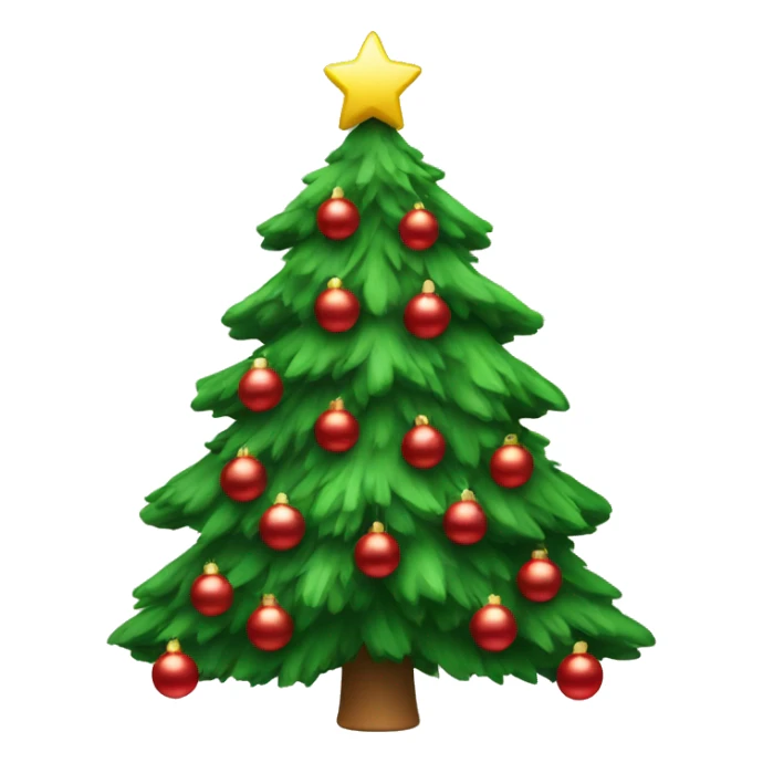 Christmas tree with red and green ornaments sticker
