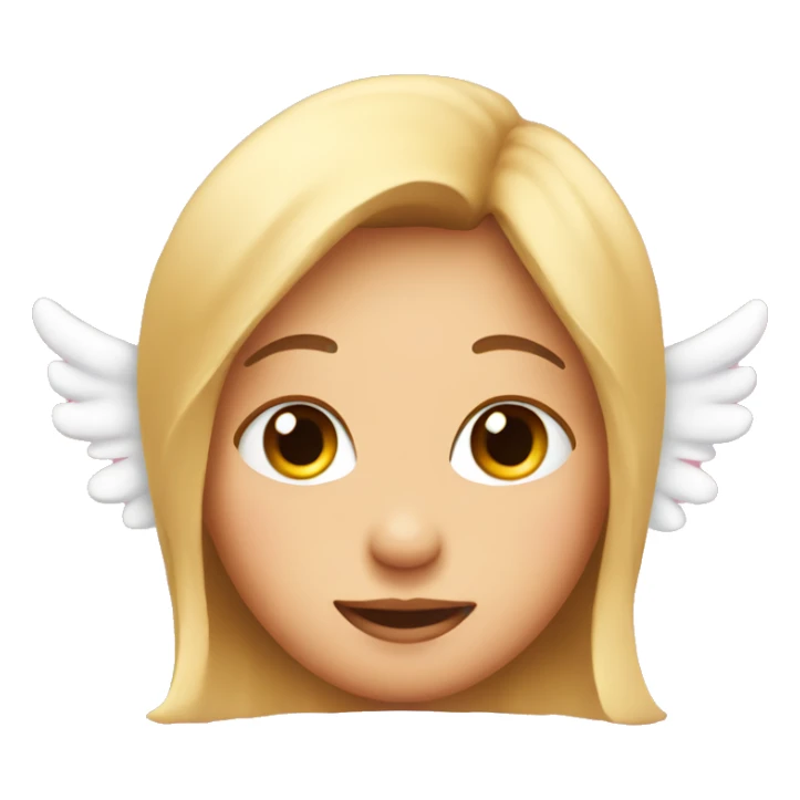 angels face emoji with pink hearts  sticker