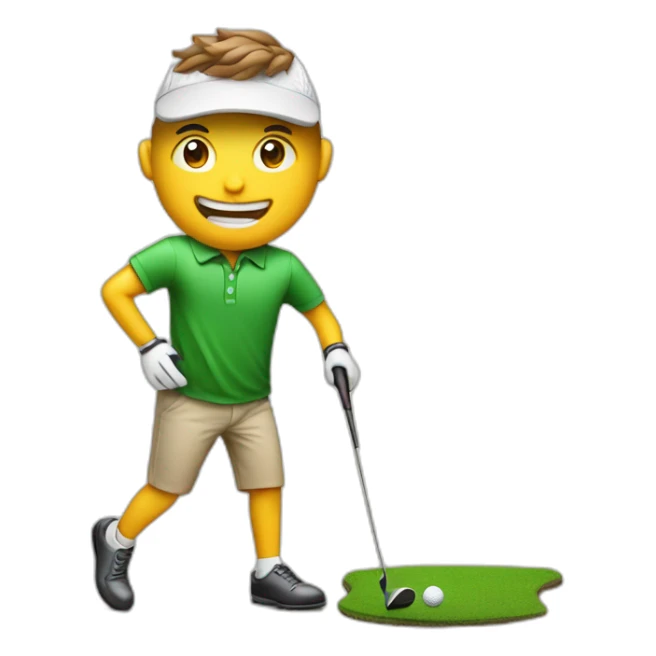 Bandem Wicitra Playing golf and hole in one sticker