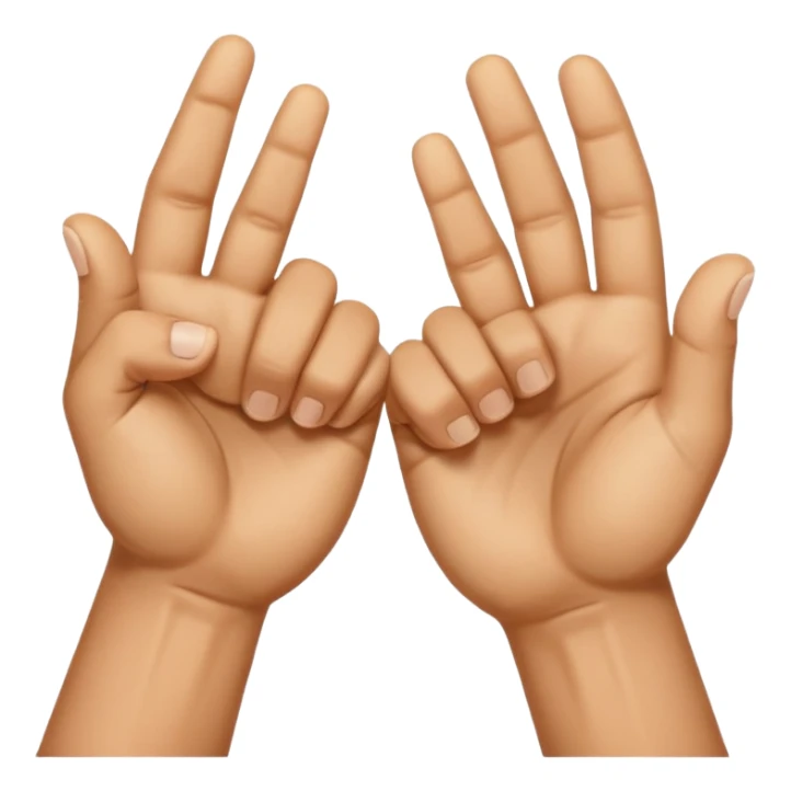 Chinese fist and palm hand gesture sticker