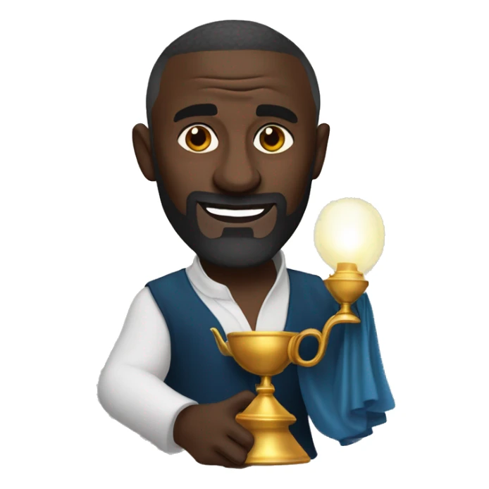 idris elba genie with lamp sticker