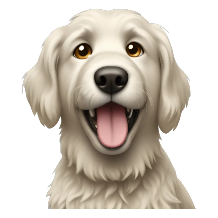shaggy dog similar to labrador sticker