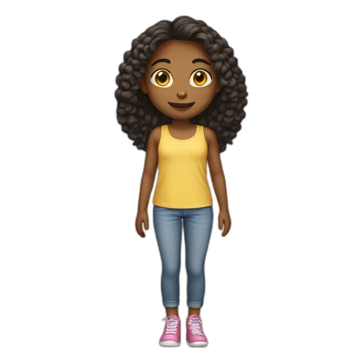 young girl full body sticker