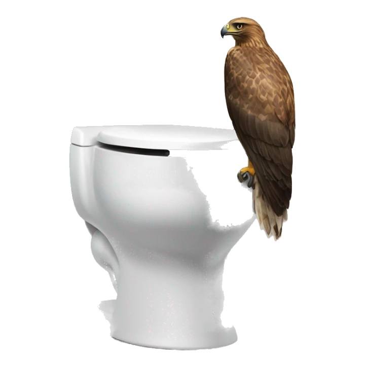 hawk tuah riding a skibidi toilet sticker