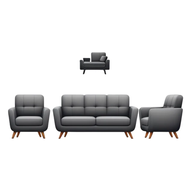 furniture store logo with sofa and chair sticker