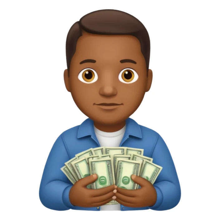 franklin saint from snowfall perhaps holding money or anything that shows its him sticker