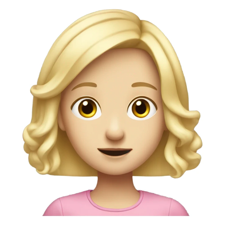Little blonde girl watching an iPad ￼ sticker