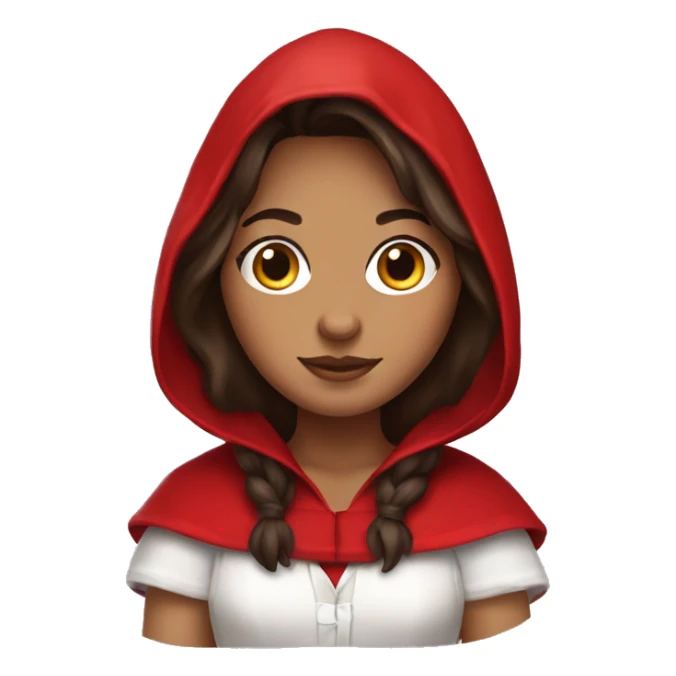 little red riding hood brunette sticker