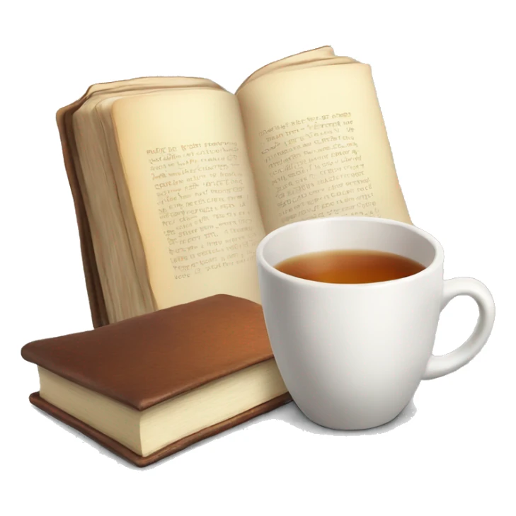 Cup of tea and book sticker