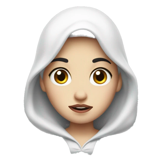 snow white with her eyes rolling, showing irritating sticker