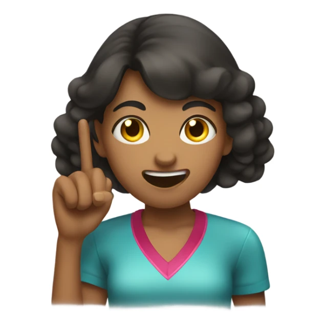 Girl biting finger hev bowling style sticker