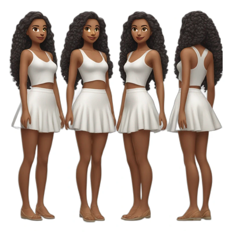 Hyperrealistic Full body Caucasian curvy beauty jumping short white skirt back and front views strong wind knickers sticker