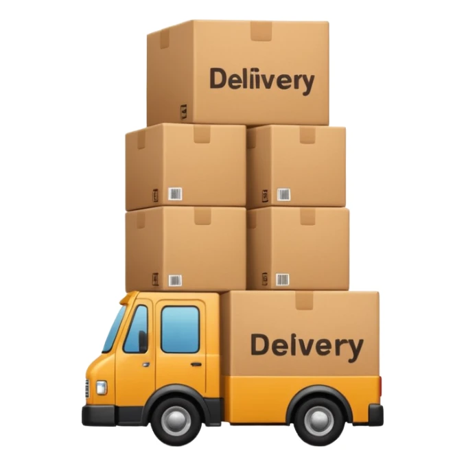 create a realistic emoji showing a express company sticker