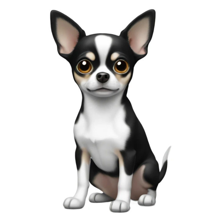 Small black and white chihuahua  sticker