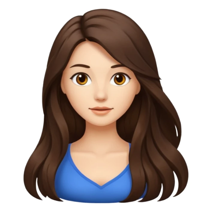 Hot brunette with long hair sticker