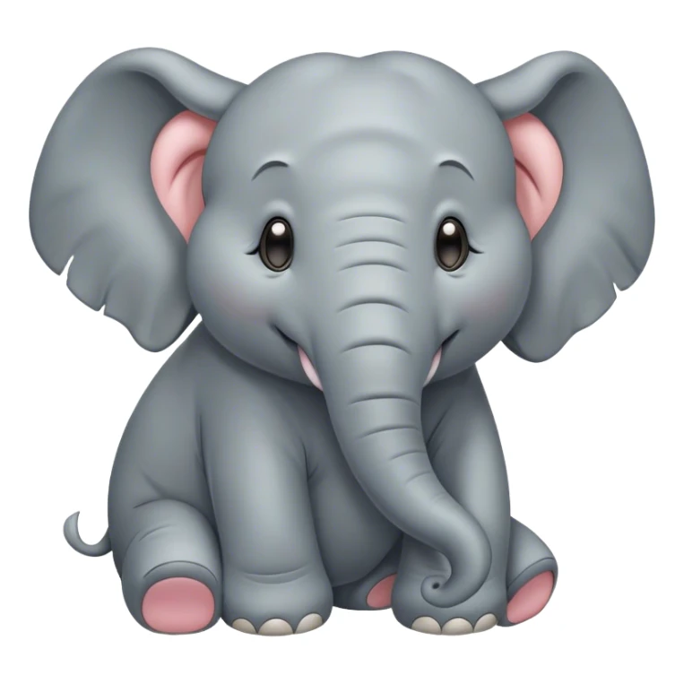 Cinematic Cute Yawning Elephant Portrait Emoji, Head tilted slightly with a dramatic, wide-open yawn, showcasing a soft, wrinkled gray hide with gently drooping ears and large, sleepy eyes, Simplified yet irresistibly adorable features, highly detailed, glowing with a soft, cozy glow, high shine, relaxed yet expressive, stylized with a touch of tender whimsy, bright and endearing, soft glowing outline, capturing the essence of a drowsy yet affectionate elephant, so drowsy it feels like it could stretch out of the screen and curl up for a nap! sticker