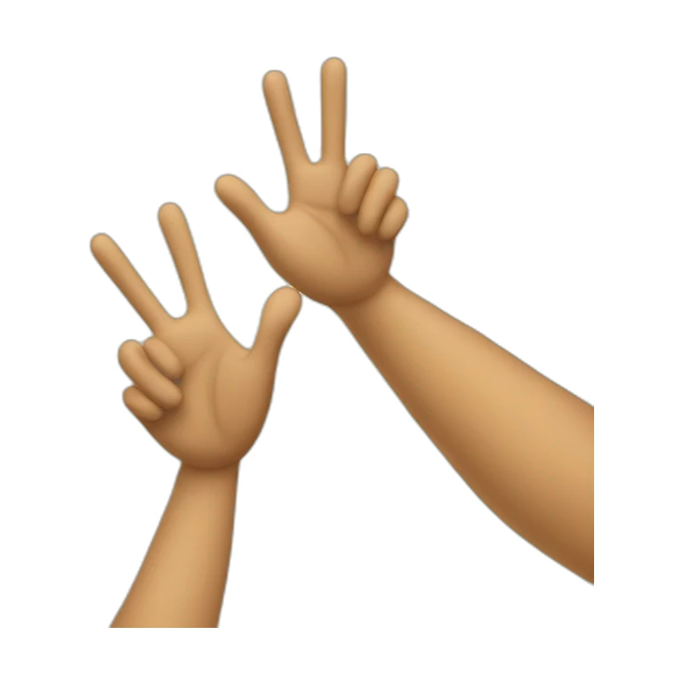 high five and victory near sticker