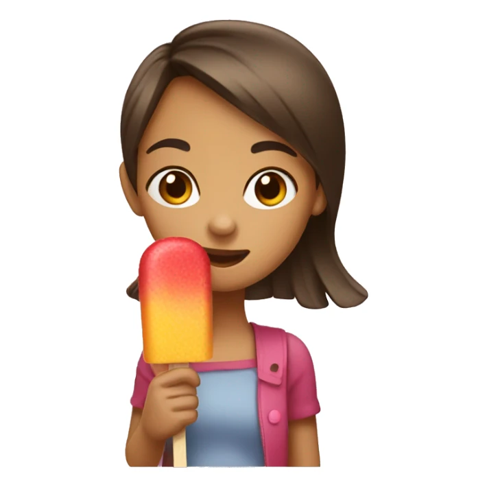  girl eating a popsicle sticker