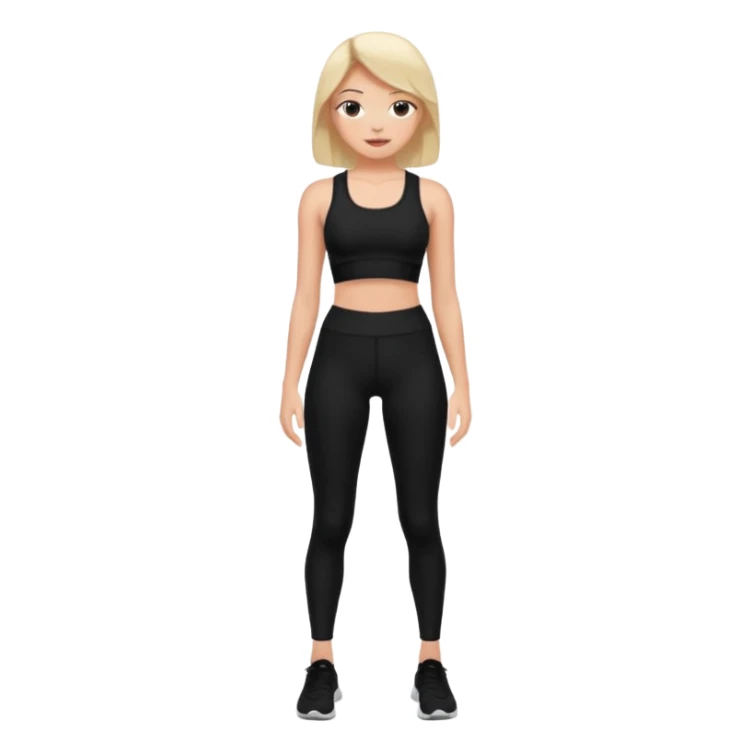 ceren siyah tayt ve siyah crop sticker