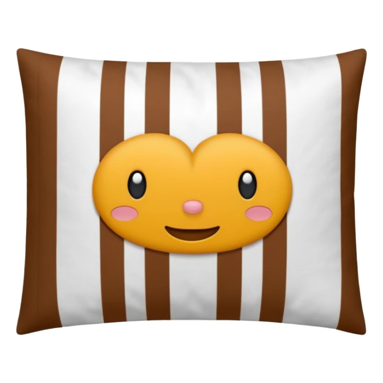 pillow case from the brand TEKLA with white and brown stripes sticker