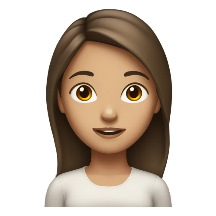 A girl whit brunette hair and brown eyes sticker