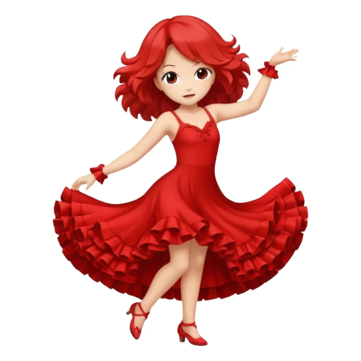 Una chica de anime bailando  sticker