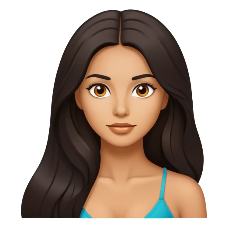 attractive Latina woman with long dark hair sticker