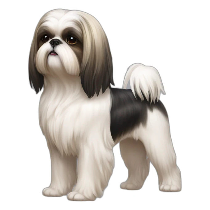 Dog Shih Tzu with long coatl full-height  sticker