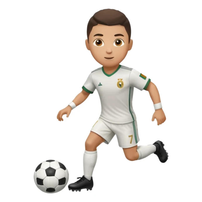 Ronaldo dribbling with a football sticker