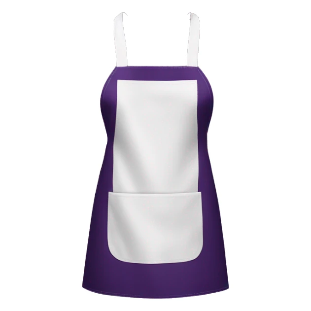 Realistic isolated dark purple kitchen apron  sticker