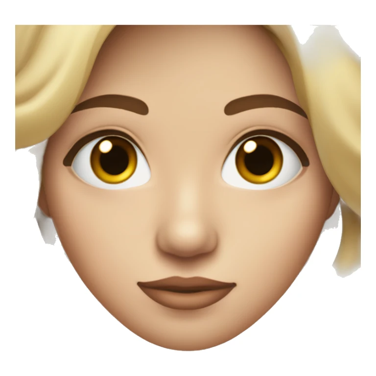 Chica blanca, de ojos marrones y cabello oscuro largo y ondulado  sticker