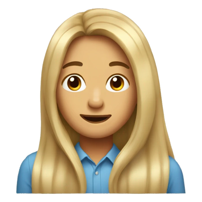 busy long hair sticker