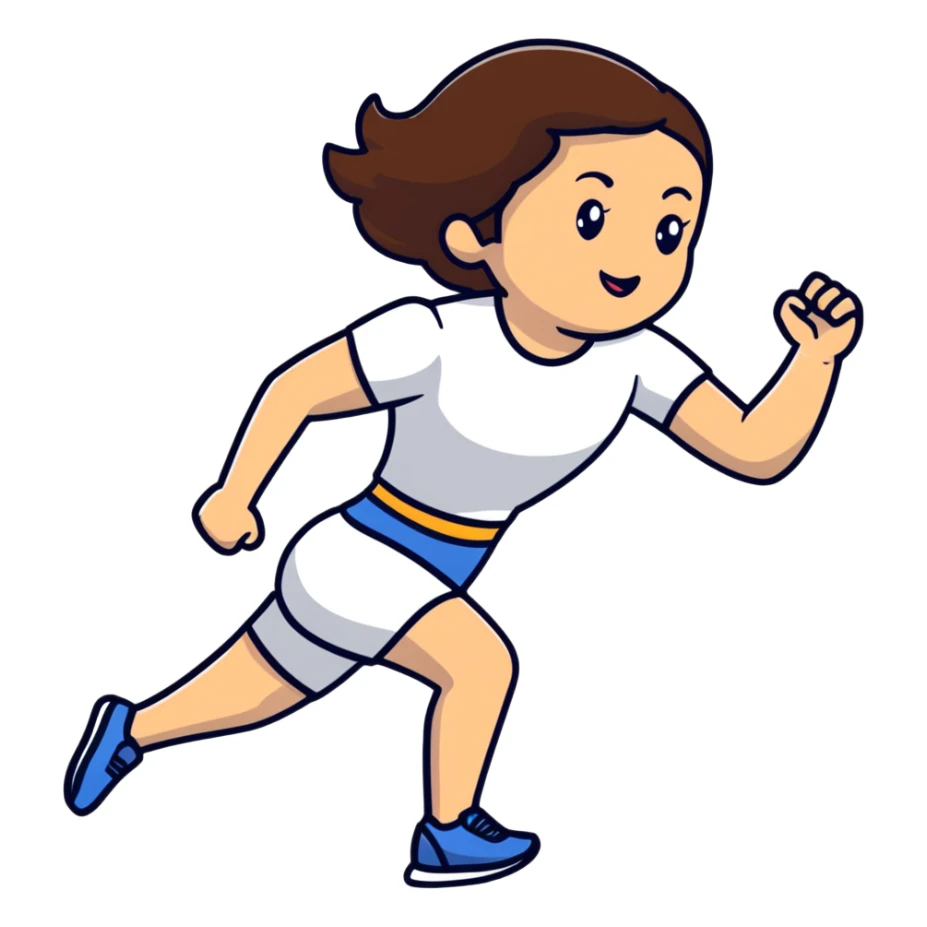 Michelle Monaghan running, athletic woman with brown hair sticker