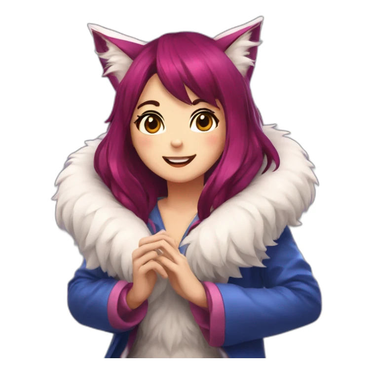 ahri qui fas un coeur avec ces mains sticker