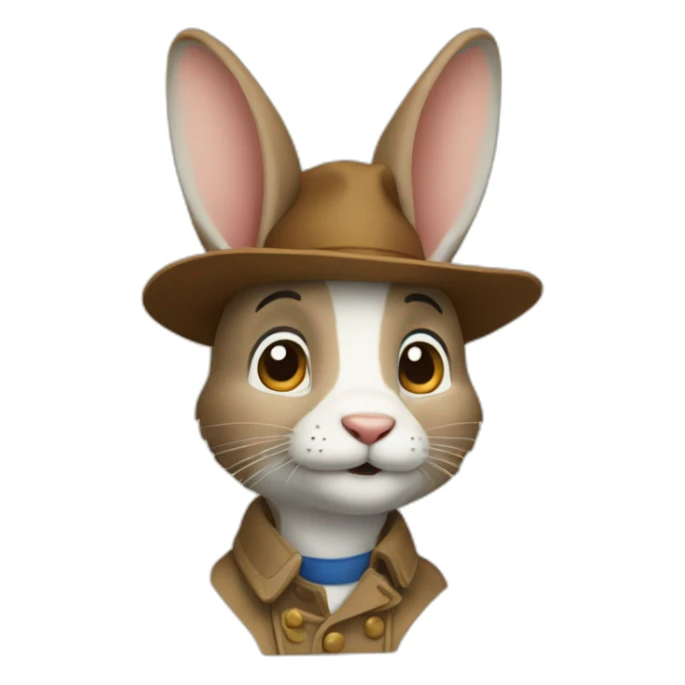 pierre lapin un minérale un animal sticker