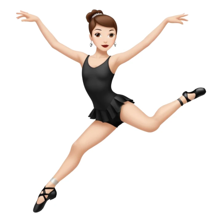 Jazz dancer white with brown hair wearing jazz shoes sticker