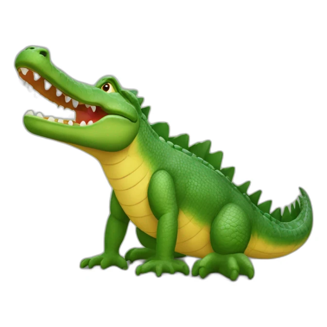 crocodil cu fes de craciun  sticker