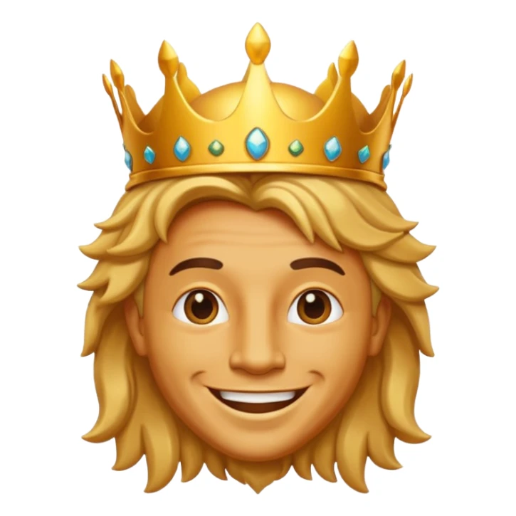 golden king of sun head sticker