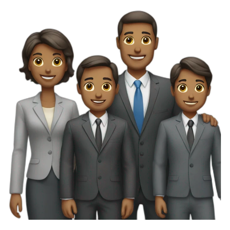businessman with family sticker