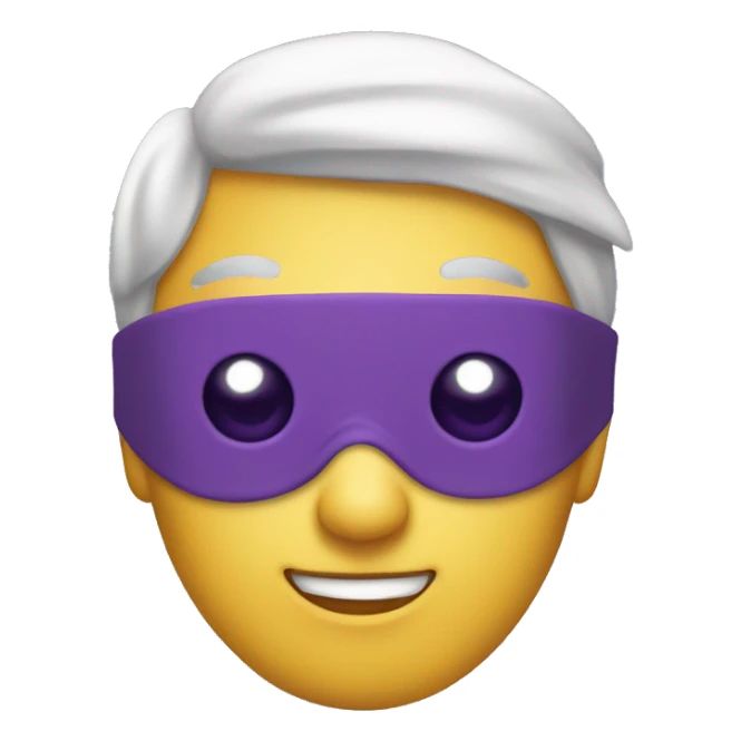 Smirk Purple Blindfold over eyes sticker