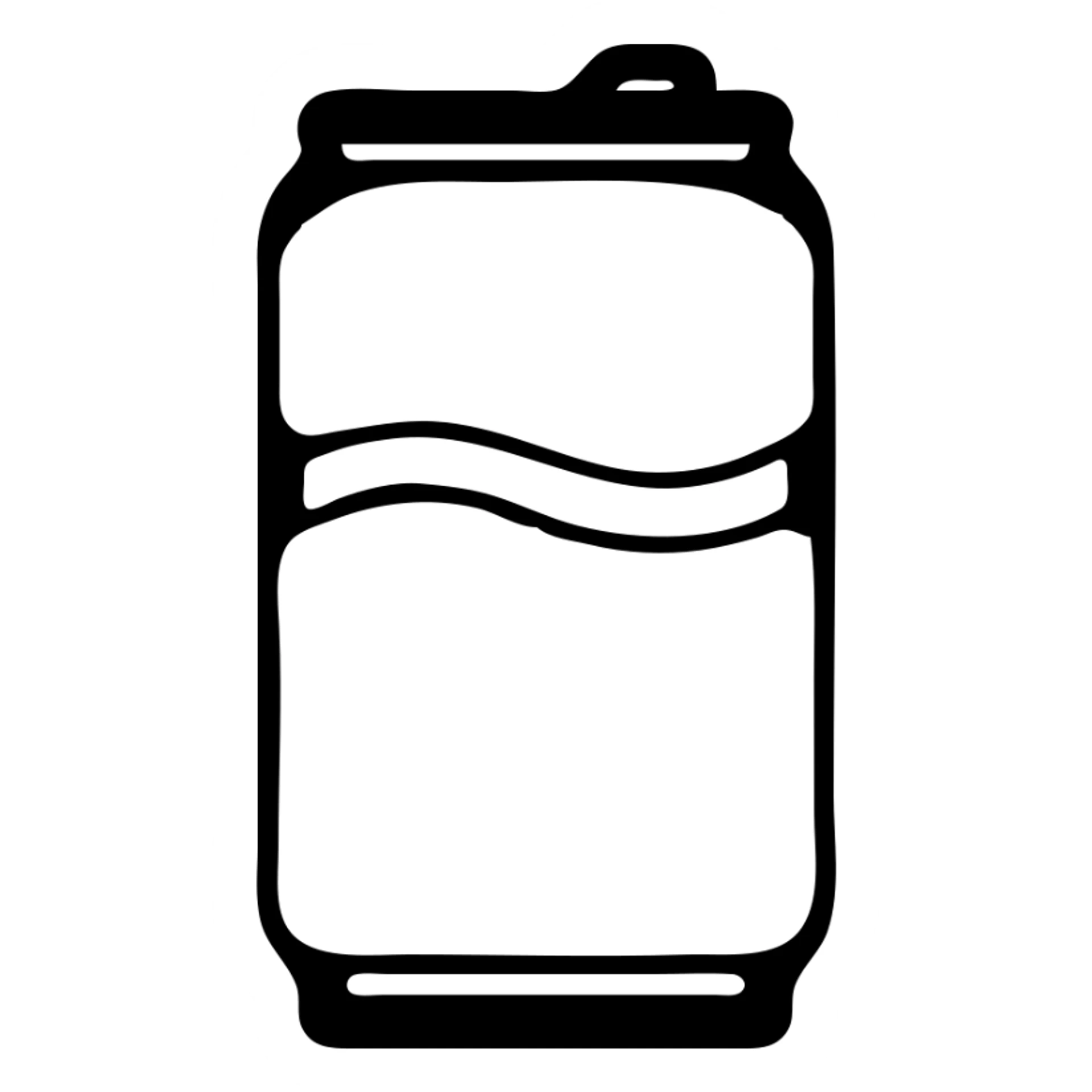 A soda in a metal can sticker