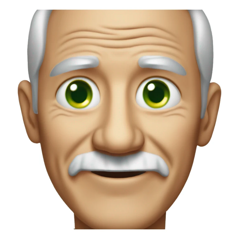 happy elderly man portrait with green eyes  sticker