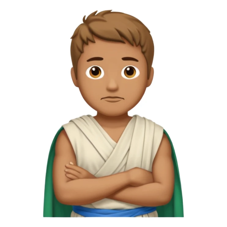 Ulysses from the Odyssey looking at me with crossed arms sticker