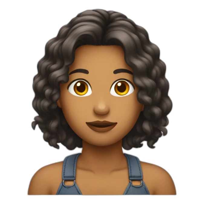 Emoji fille qui de rasz les cheveux sticker
