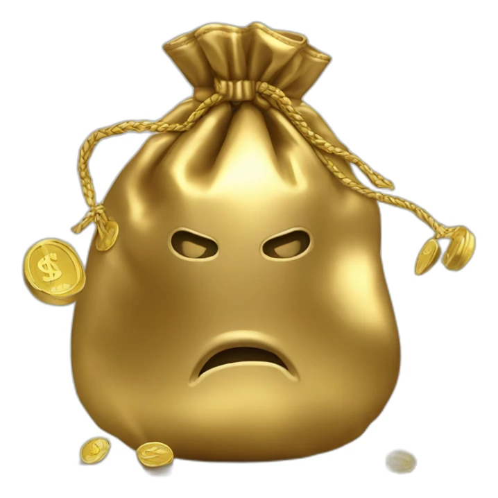 KICK BOXING GLOVES IN A GOLDEN MONEY BAG sticker