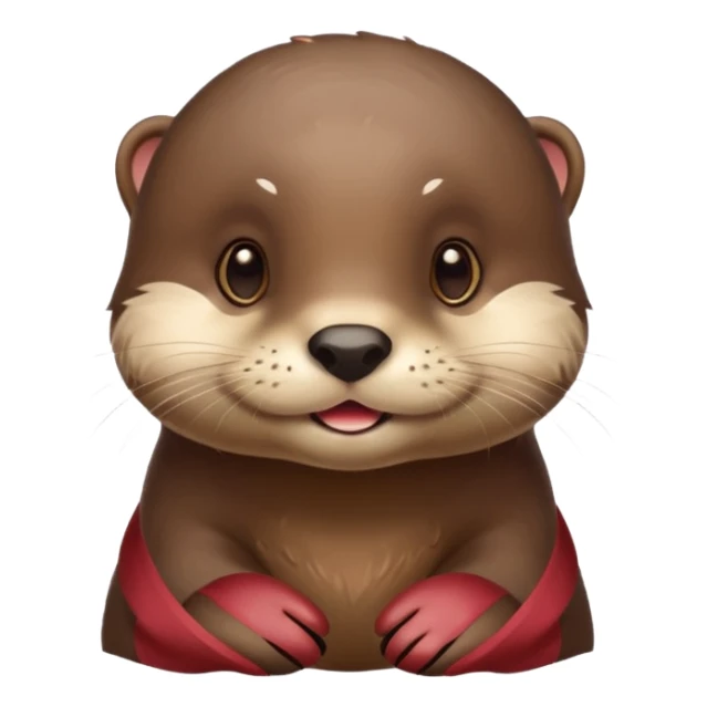 Cute otter love sticker