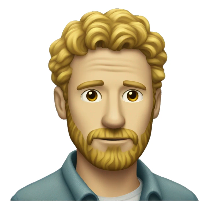 guy who looks like van gogh wearing  simlilar outfit as him sticker