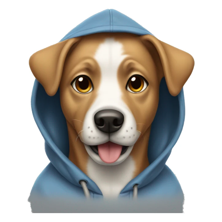 Dog wearing a hoddie  sticker