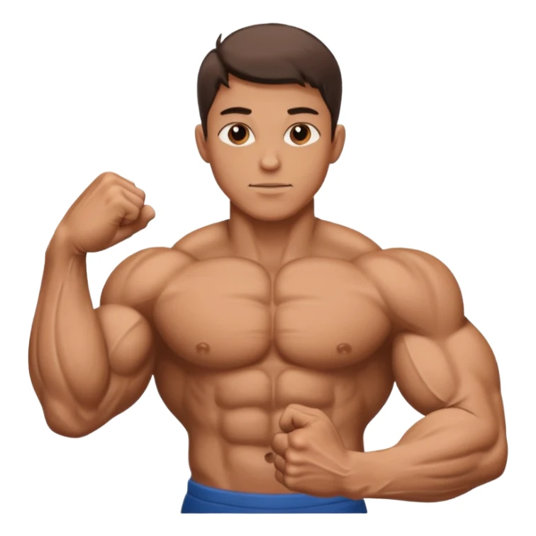 muscular boy with veiny hands arms and biceps sticker