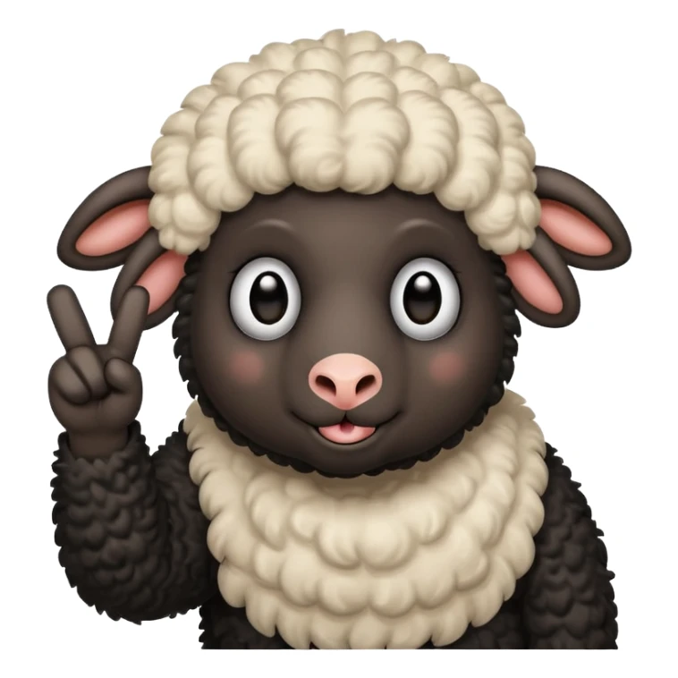 black sheep giving the middle finger sticker